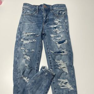 American Eagle distressed skinny jeans